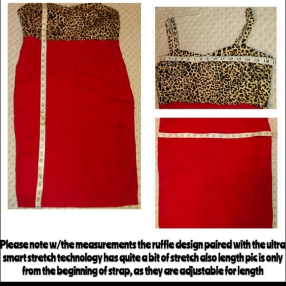 Torrid Dress Bodycon Red Leopard Size 14 NWOT - Picture 12 of 12